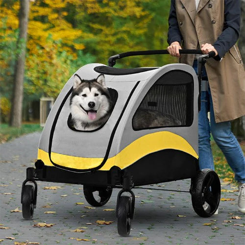 XX-Large Dog Stroller 65kg Capacity | Foldable Pet Jogger Carrier
