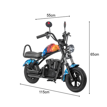 Urban Culture Homes 180W 24V 5.2Ah Harley Motorcycle | Kids Electric Ride-On with Brushless Motor & Bluetooth