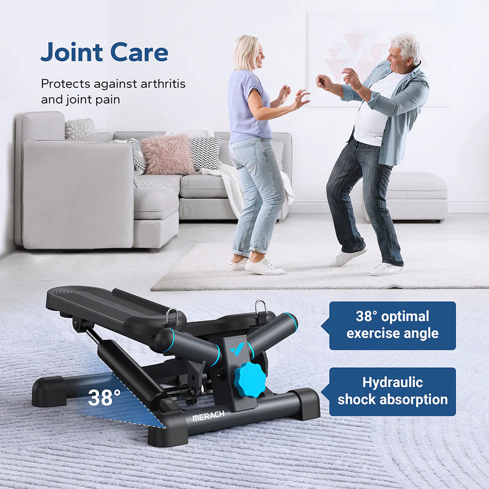 MERACH Mini Stepper Machine with Twist Motion | Compact Home Cardio & Core Trainer
