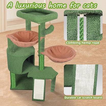 Cat Tree Tower with Scratching Posts | Multi-Level Activity Center