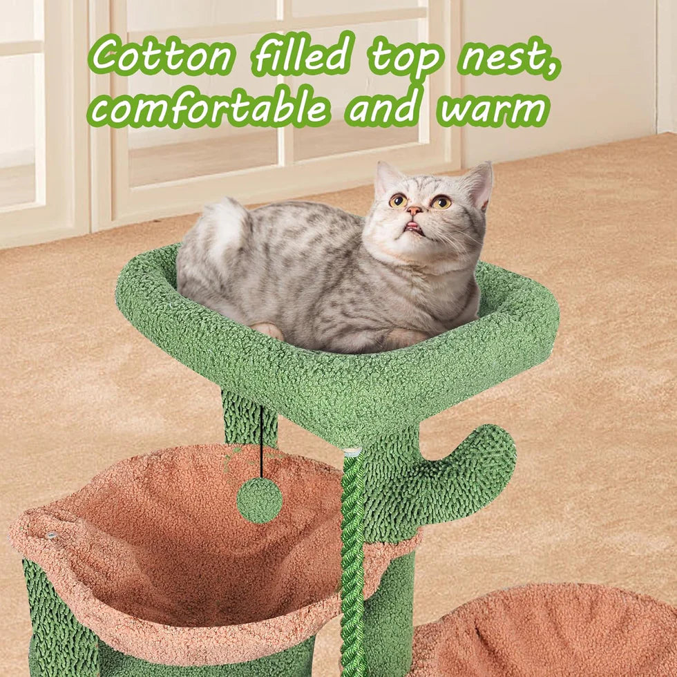 Cat Tree Tower with Scratching Posts | Multi-Level Activity Center