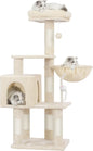 110cm Cat Tree Tower | Multi-Level Climbing Frame with Hammock