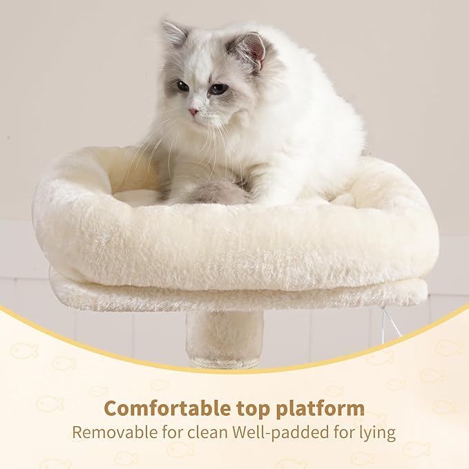 110cm Cat Tree Tower | Multi-Level Climbing Frame with Hammock