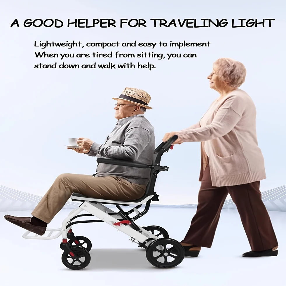 Ultra Lightweight Travel Wheelchair – Foldable, Portable Design with Ergonomic Support