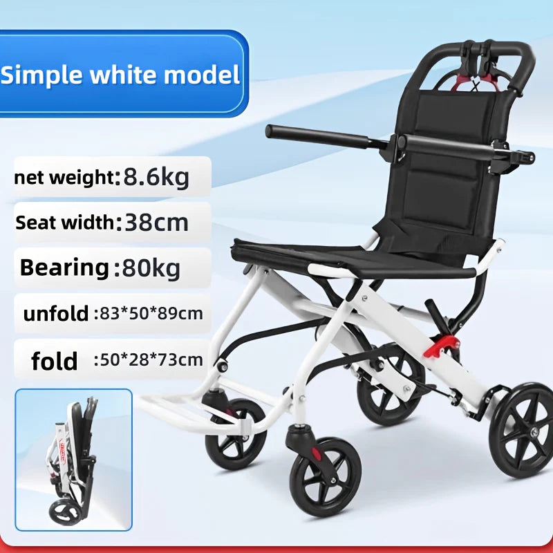 Ultra Lightweight Travel Wheelchair – Foldable, Portable Design with Ergonomic Support