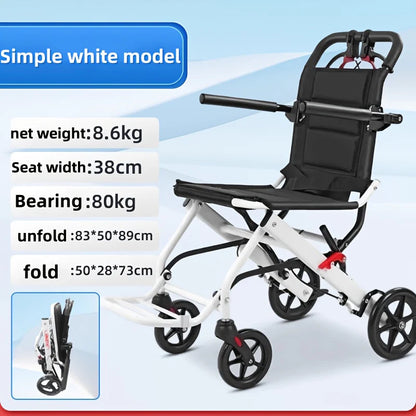 Ultra Lightweight Travel Wheelchair – Foldable, Portable Design with Ergonomic Support