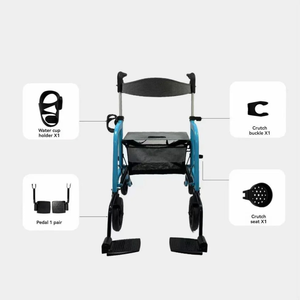 Three-in-One Heavy-Duty Hand Cart – Aluminum Alloy Frame with 4 Wheels, Versatile Mobility Solution