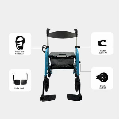 Three-in-One Heavy-Duty Hand Cart – Aluminum Alloy Frame with 4 Wheels, Versatile Mobility Solution