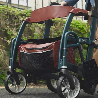 2-in-1 Walking Cart, Foldable Walking Aid – Ultra-Wide and Durable Seat with Convertible Design