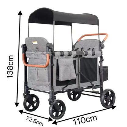 Urban Culture Homes Collapsible 4-Wheel Off-Road Camping Cart | Family Trips Outdoor Utility Cart