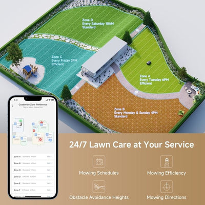 MOVA Autonomous Lawn Mower – Wire-Free 3D LiDAR Navigation