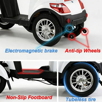 Wheel Electric Mobility Scooter — 500W 60V, 150kg Capacity-B034