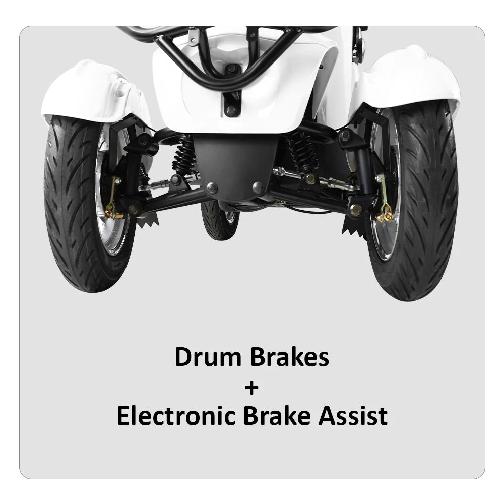 Wheel Electric Mobility Scooter — 500W 60V, 150kg Capacity-B034