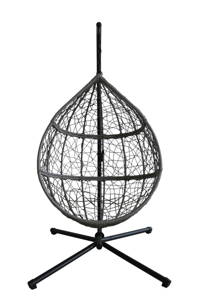 Modern Hanging Egg Chair with Stand – Weather-Resistant Rattan