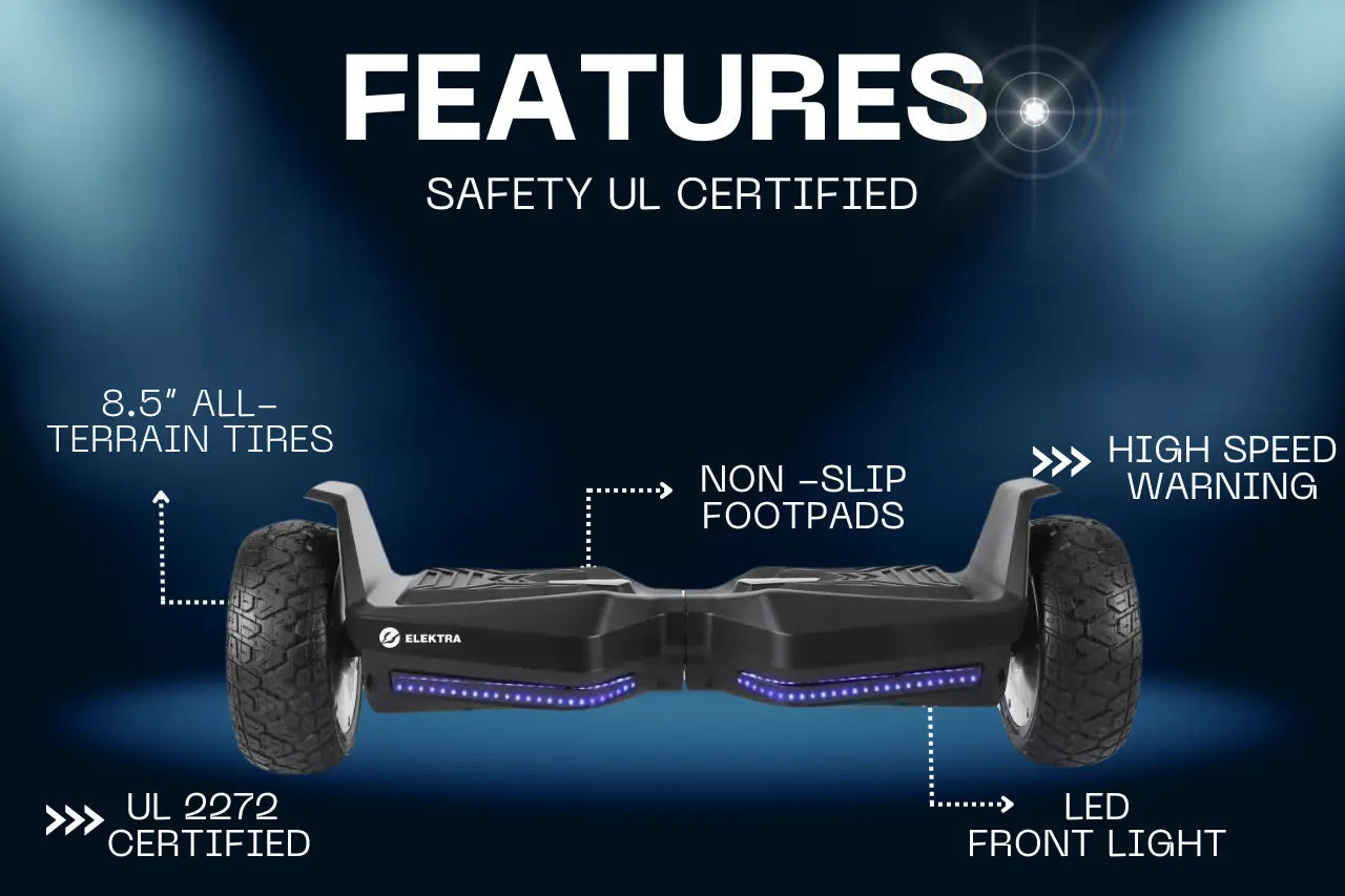 Elektra Off-Road Hoverboard - All-Terrain Electric Scooter for Kids & Teens
