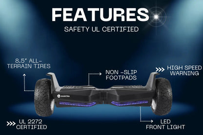 Elektra Off-Road Hoverboard - All-Terrain Electric Scooter for Kids & Teens