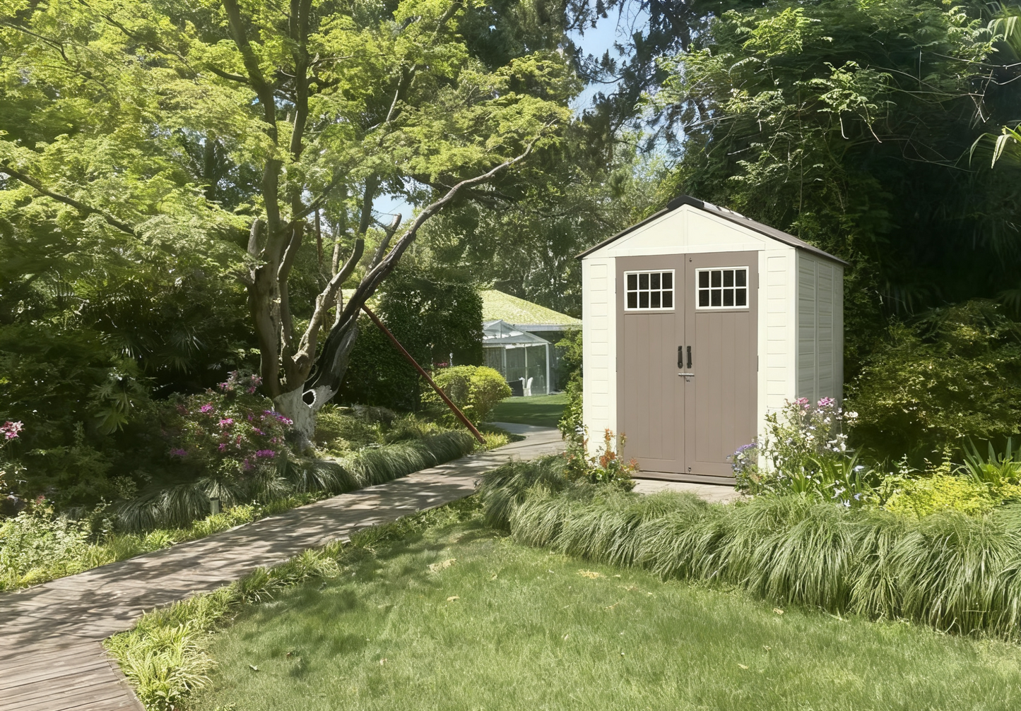 Gable Roof Storage Shed 7x7ft | Weather-Resistant Outdoor Garden Shed