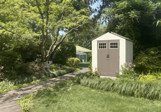 Gable Roof Storage Shed 7x7ft | Weather-Resistant Outdoor Garden Shed