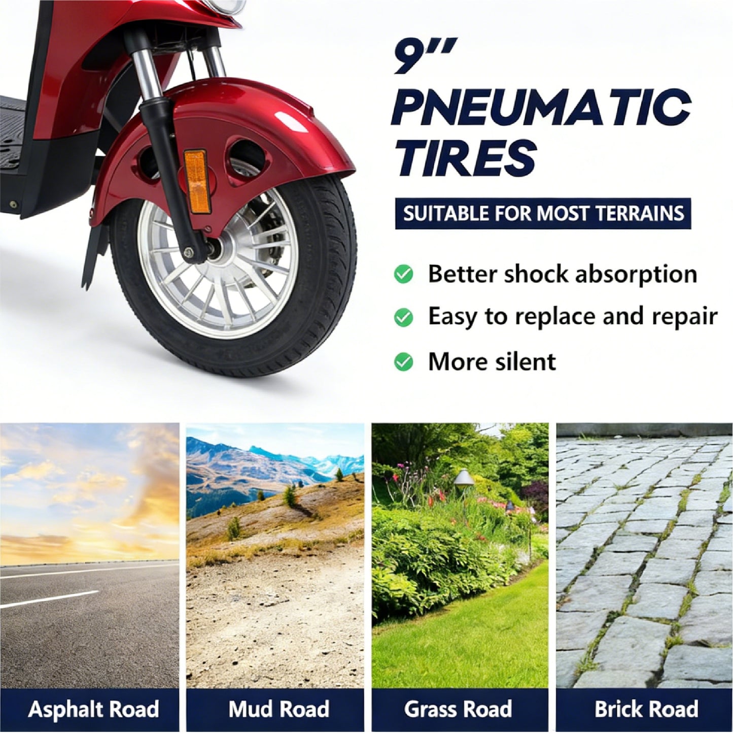 500W Mobility Scooter 60V 20A -escooter107