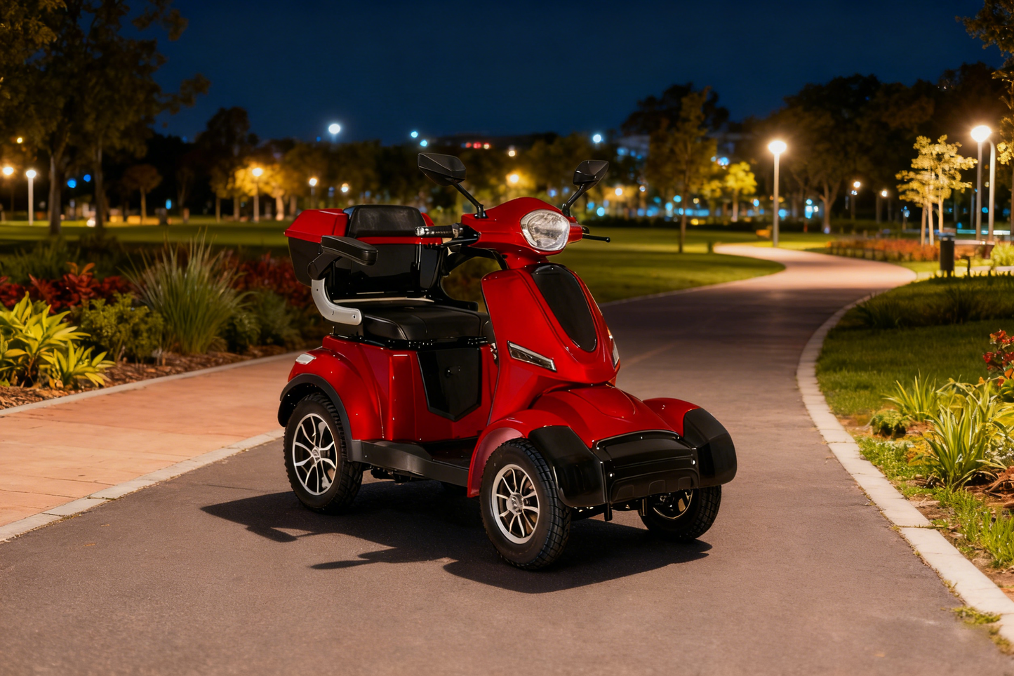 48V 500W Electric Mobility Scooter - 3-Speed LED Lighting