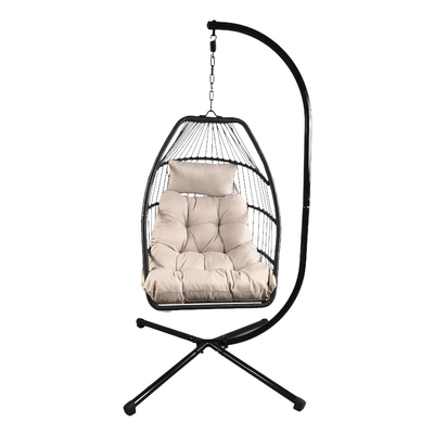Mira Egg Chair – Foldable Rattan Cocoon