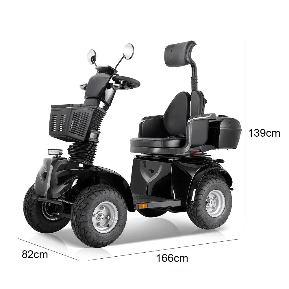 Foldable Electric Mobility Scooter — 1000W 60V, 220kg Capacity-DJD2D