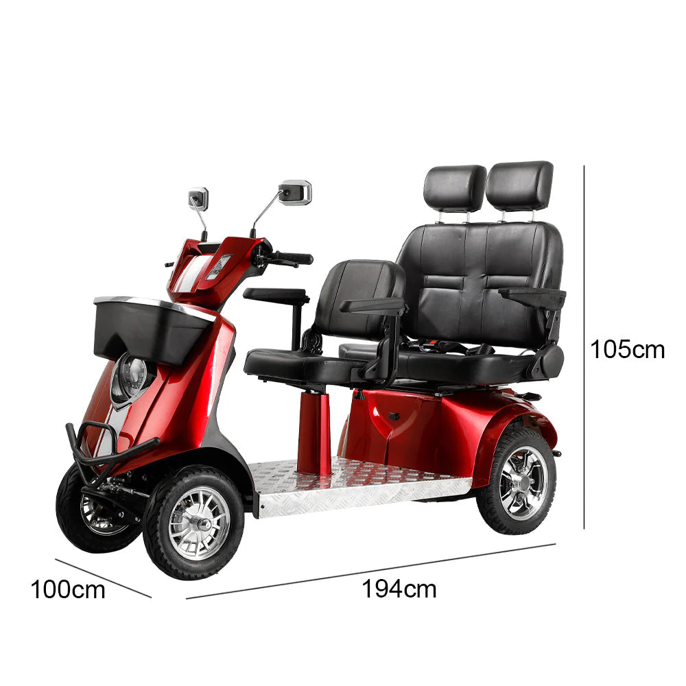 Dual-Seat Electric Mobility Scooter — 1000W 60V, 270kg Capacity JXY6D