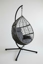 Modern Hanging Egg Chair with Stand – Weather-Resistant Rattan