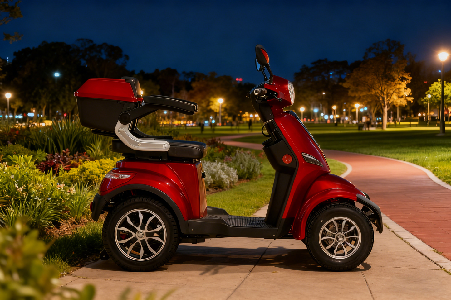48V 500W Electric Mobility Scooter - 3-Speed LED Lighting