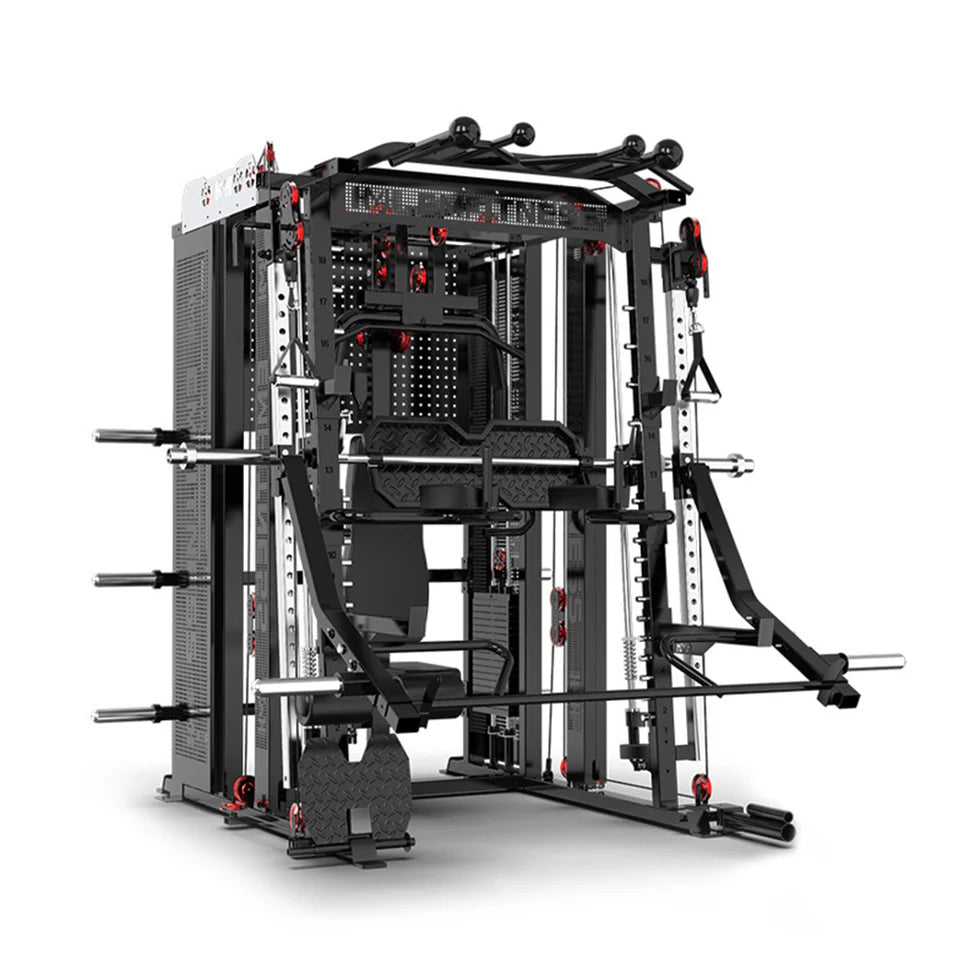 All-in-One Functional Trainer with Dual 90kg Weight Stacks – Heavy-Duty Strength Training System