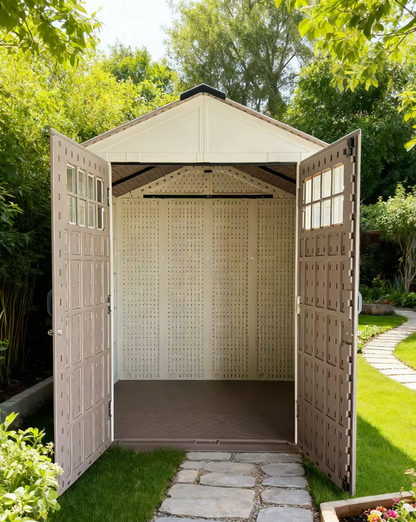 Gable Roof Storage Shed 7x7ft | Weather-Resistant Outdoor Garden Shed