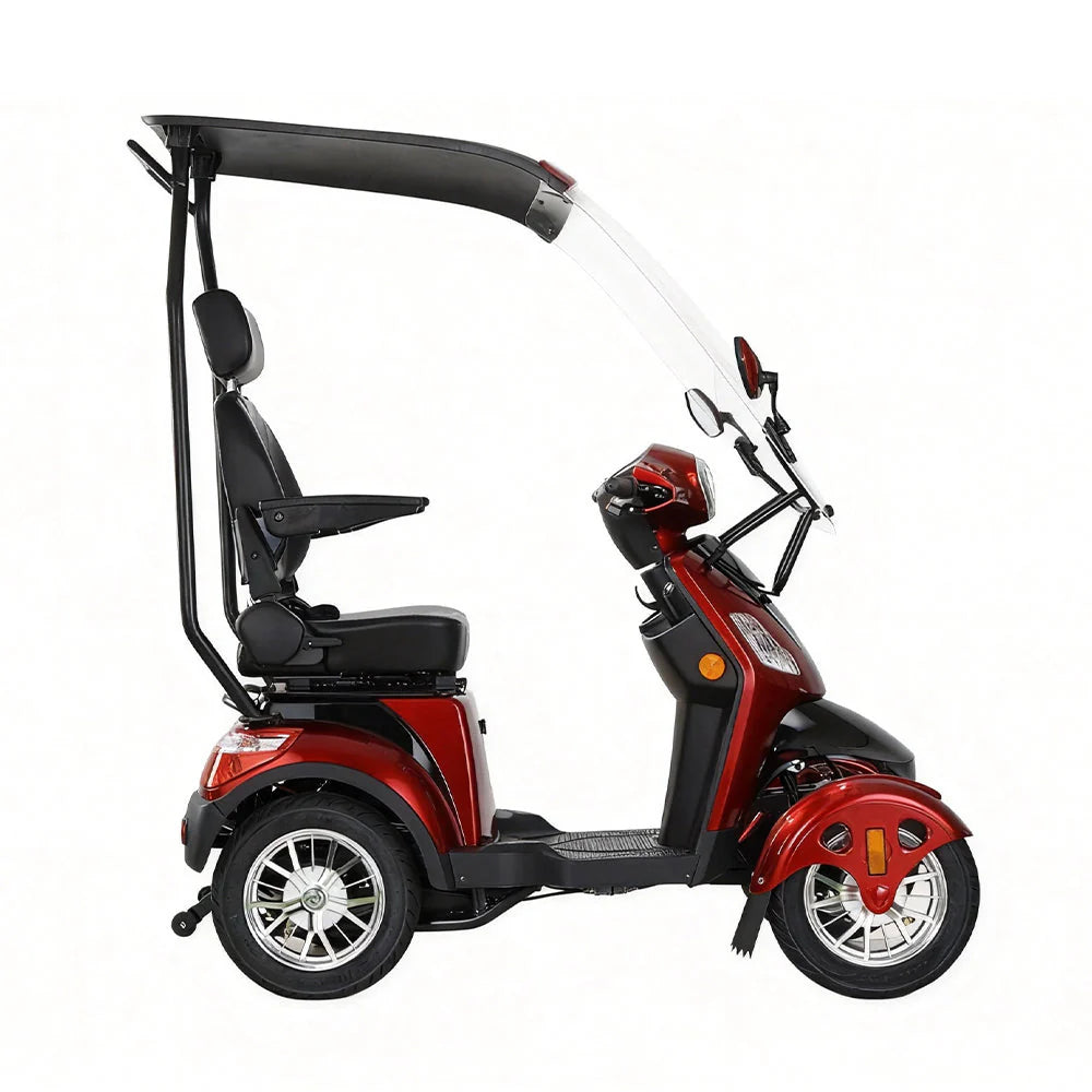 All-Weather 3-Wheel Electric Mobility Scooter — 500W with Canopy & Windshield B03B
