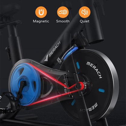 Exercise Bike | Stationary Spin Bike with Magnetic Resistance & Quiet Operation