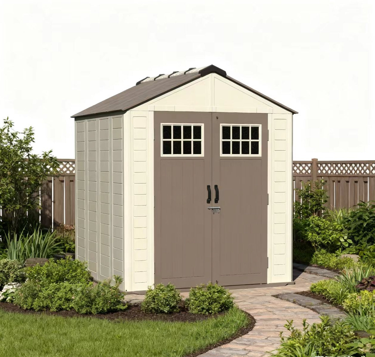 Gable Roof Storage Shed 7x7ft | Weather-Resistant Outdoor Garden Shed