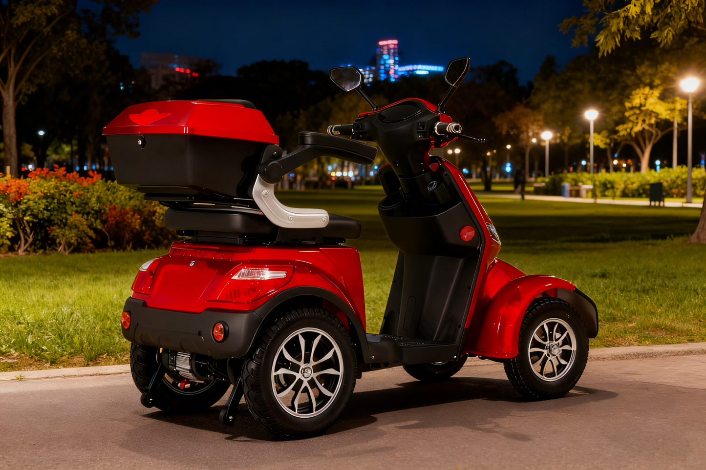 48V 500W Electric Mobility Scooter - 3-Speed LED Lighting