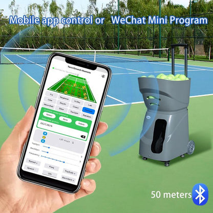 Portable Professional Tennis Ball Machine – Adjustable Speed, Spin & Smart Remote Control Training System