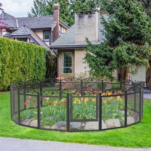 XXL Dog Whelping Pen 126cm | 8-Panel Metal Playpen with Waterproof Mat