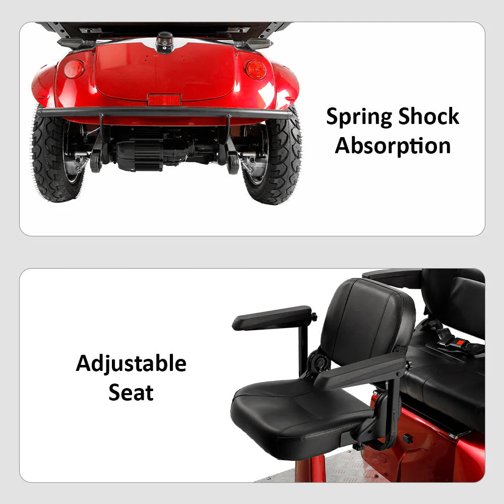 Dual-Seat Electric Mobility Scooter — 1000W 60V, 270kg Capacity JXY6D