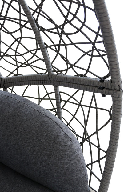 Modern Hanging Egg Chair with Stand – Weather-Resistant Rattan