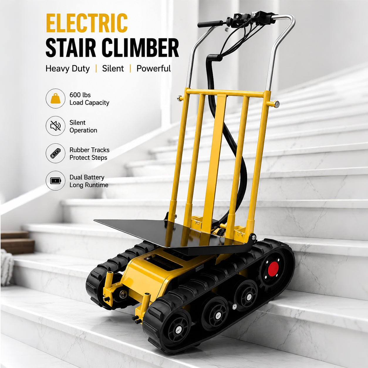 Electric Crawler Climbing Machine – Heavy-Duty Stair Climbing Trolley