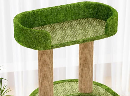 Cat Turntable Modern Cat Tree Tower - 139.7cm Tall Multi-Level Condo