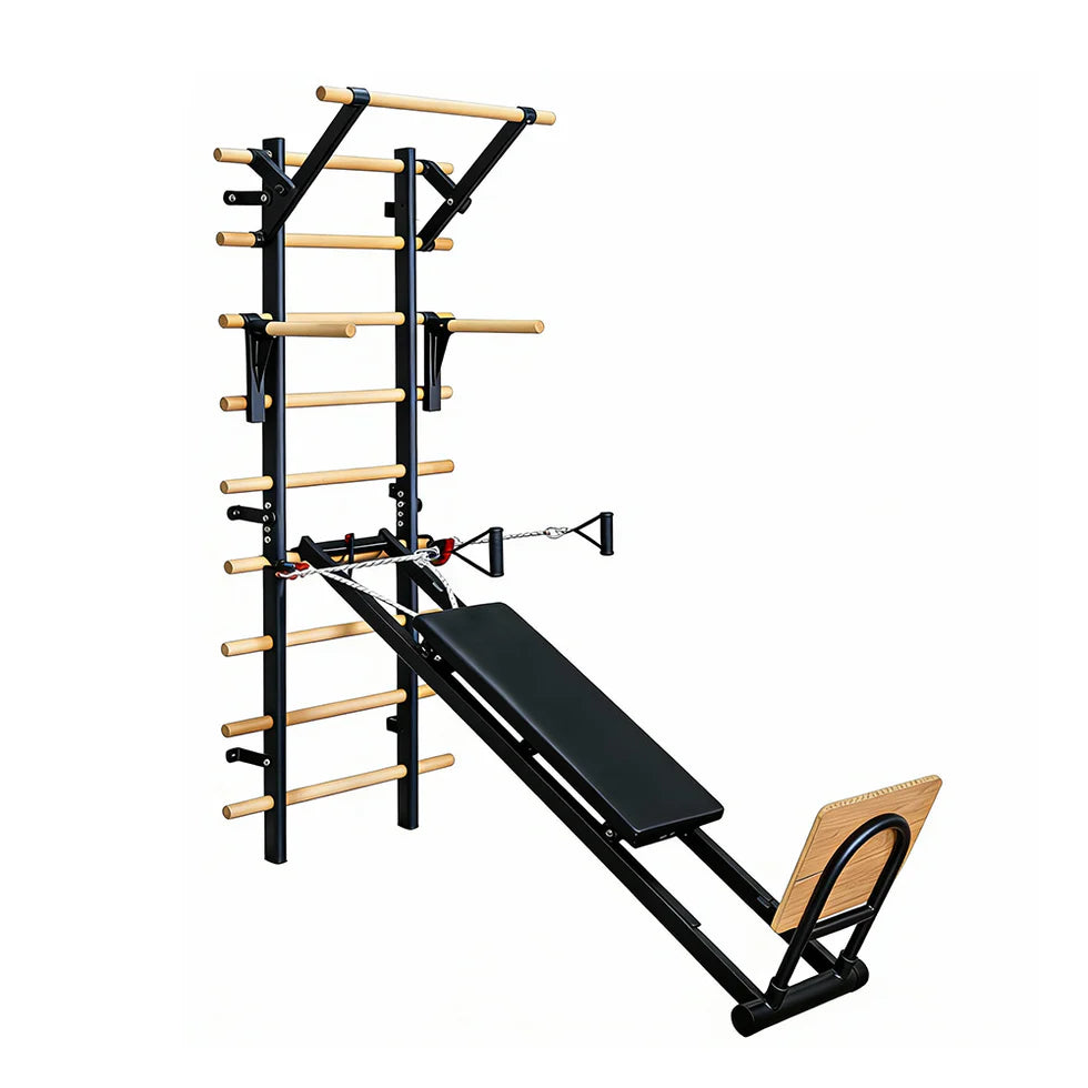 Beechwood Single/Double Horizontal Bars With Wall Bars | Home Gym Pull-Up Station
