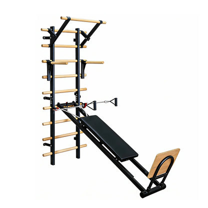 Beechwood Single/Double Horizontal Bars With Wall Bars | Home Gym Pull-Up Station