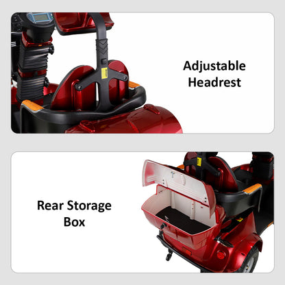 Adjustable Electric Mobility Scooter — 1000W 60V, 220kg Capacity
