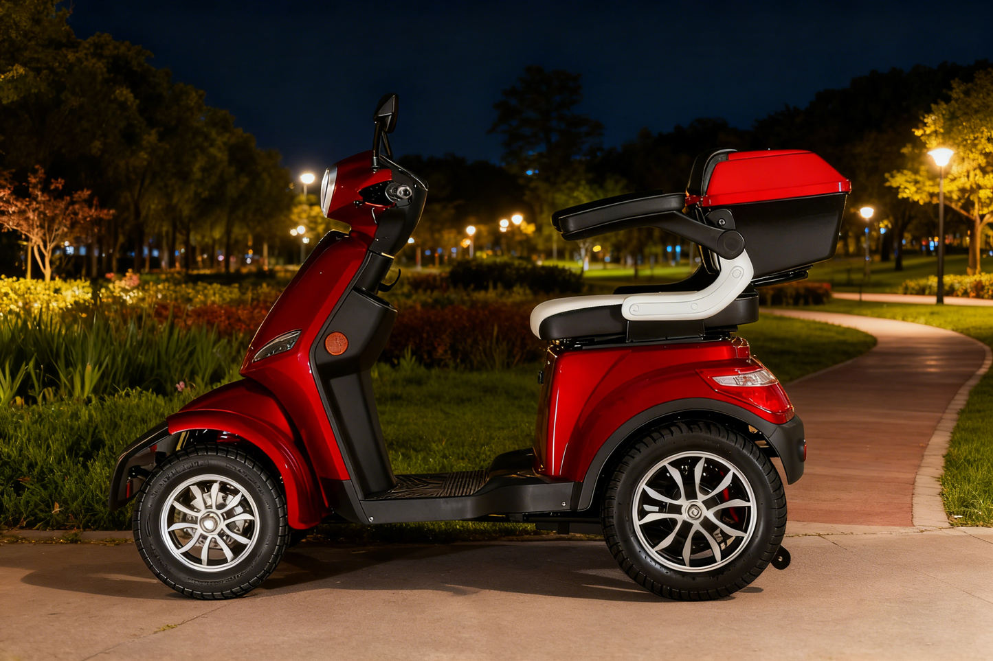 48V 500W Electric Mobility Scooter - 3-Speed LED Lighting