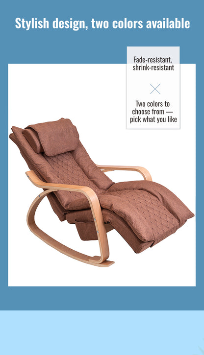 ⚡ STOCK CLEARANCE — Only 2 Left! Premium Rocking Massage Chair – Beechwood Frame with Dual-Core Deep Tissue Massage
