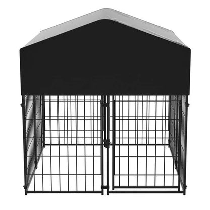 Lockable Dog Kennel 165cm | Outdoor Pet Enclosure with Waterproof Roof