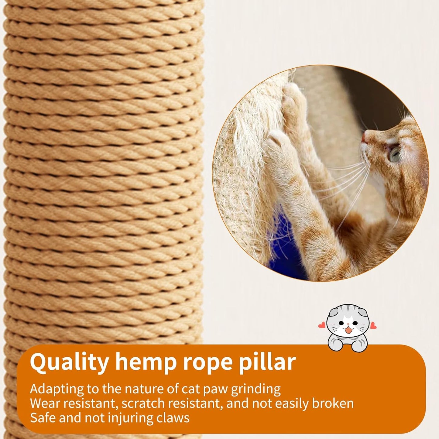 Multi-Level Wooden Cat Climbing Tree - Interactive Feline Playground