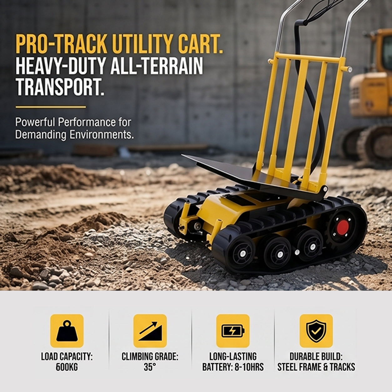 Electric Crawler Climbing Machine – Heavy-Duty Stair Climbing Trolley