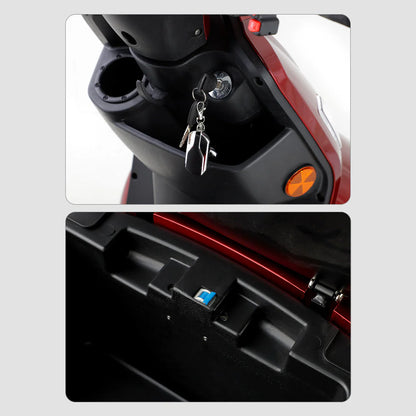 All-Weather 3-Wheel Electric Mobility Scooter — 500W with Canopy & Windshield B03B